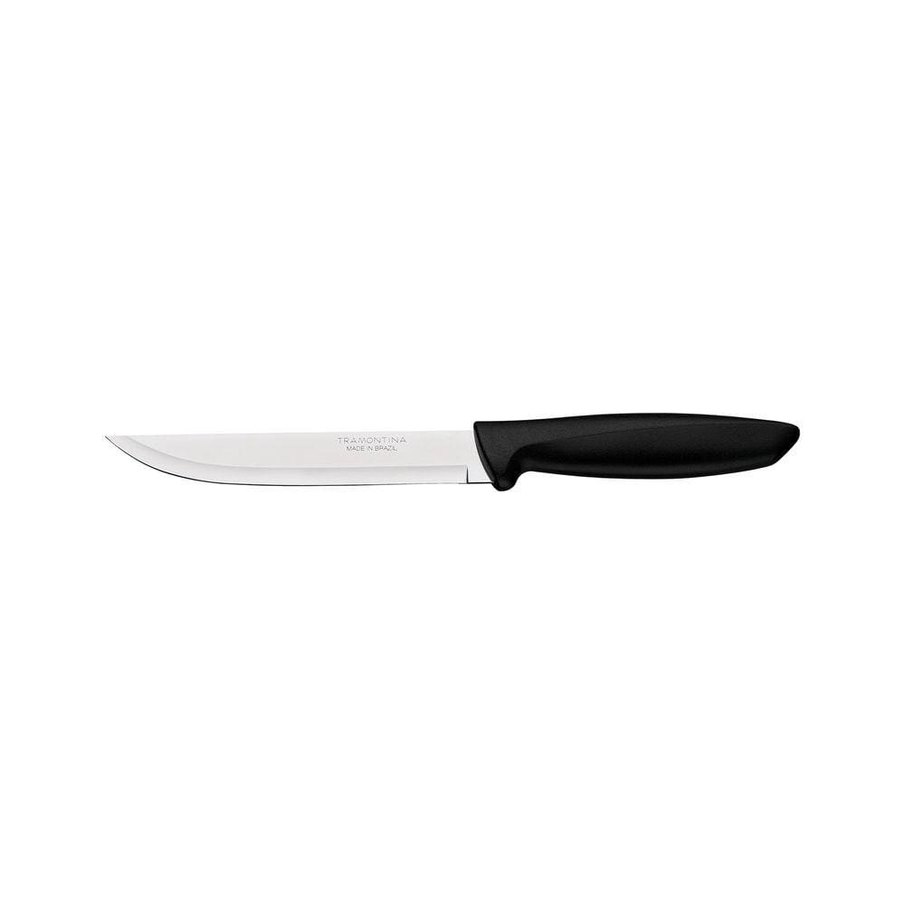 Faca para Cozinha Tramontina Plenus com Lâmina em Aço Inox e Cabo de Polipropileno Preto 6&quot; Tramontina