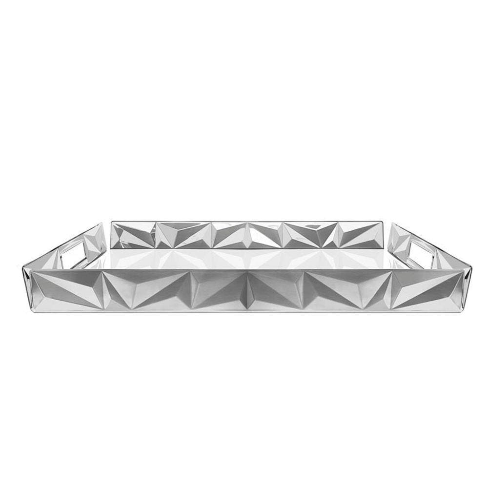 Bandeja Tramontina Prisma Retangular em Aço Inox 51x36 cm Tramontina