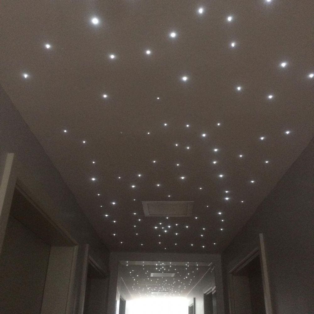 Kit Noite Estrelado 400 Fibra Ótica Efeito Estrelado Rgb