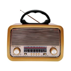 Rádio Retrô Recarregável Bluetooth Portátil Am Fm