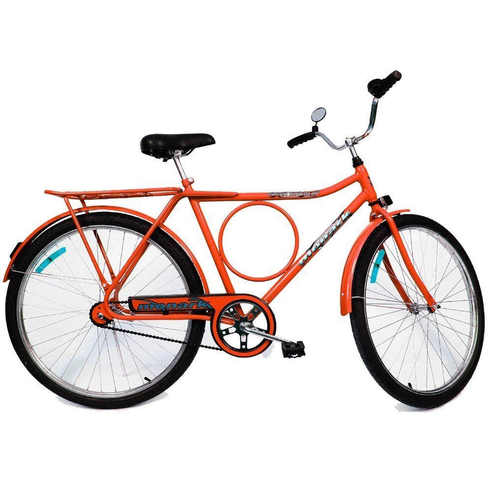Bicicleta Monark Barra Circular Aro 26 Rígida 1 Marcha - Laranja