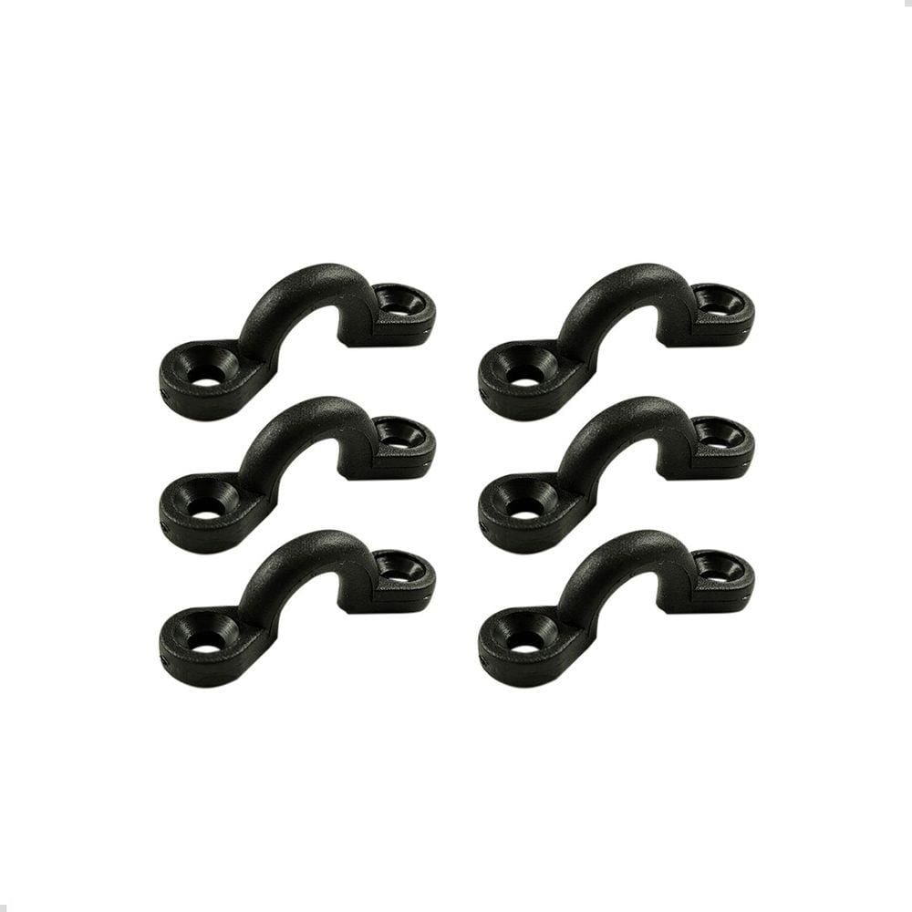 Alça Plástica Porta Defensa Preta 5mm Barco Defensa Kit C/6