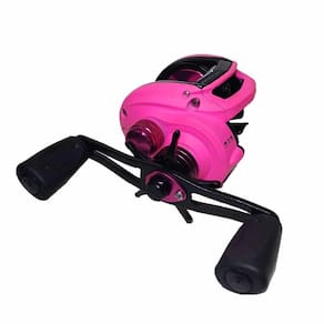Carretilha Maruri Bronx Rosa Pink 11Rol Manivela Esquerda