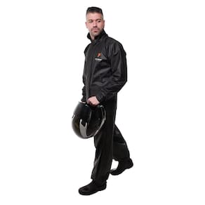 Conjunto Motoqueiro Combate com Gola PVC Preto - Pioneira, Tamanho: M