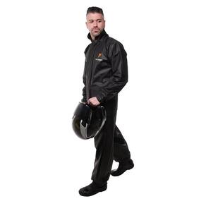 Conjunto Motoqueiro Combate com Gola PVC Preto - Pioneira, Tamanho: G
