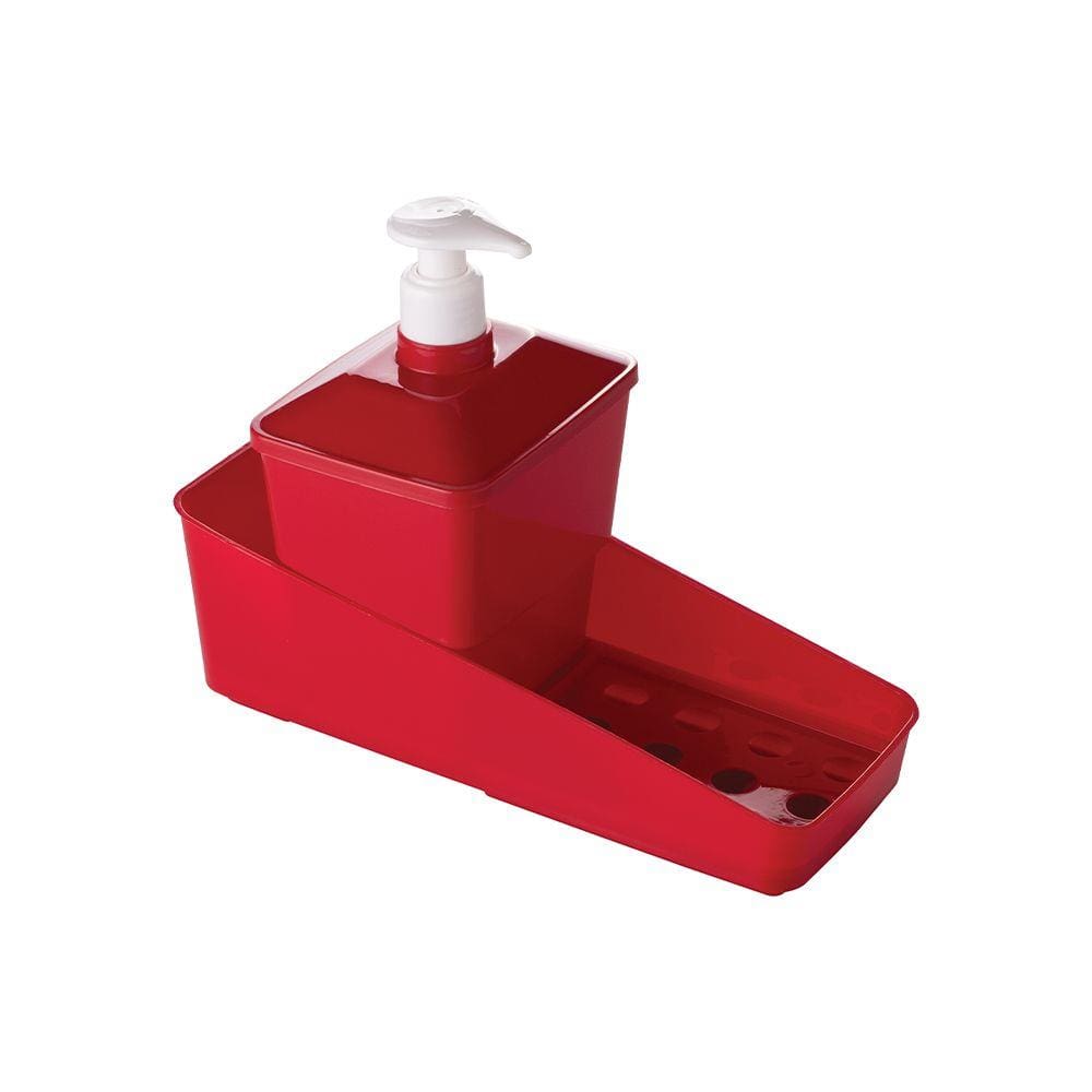 Porta detergente Sabao Esponja Plasutil Vermelho