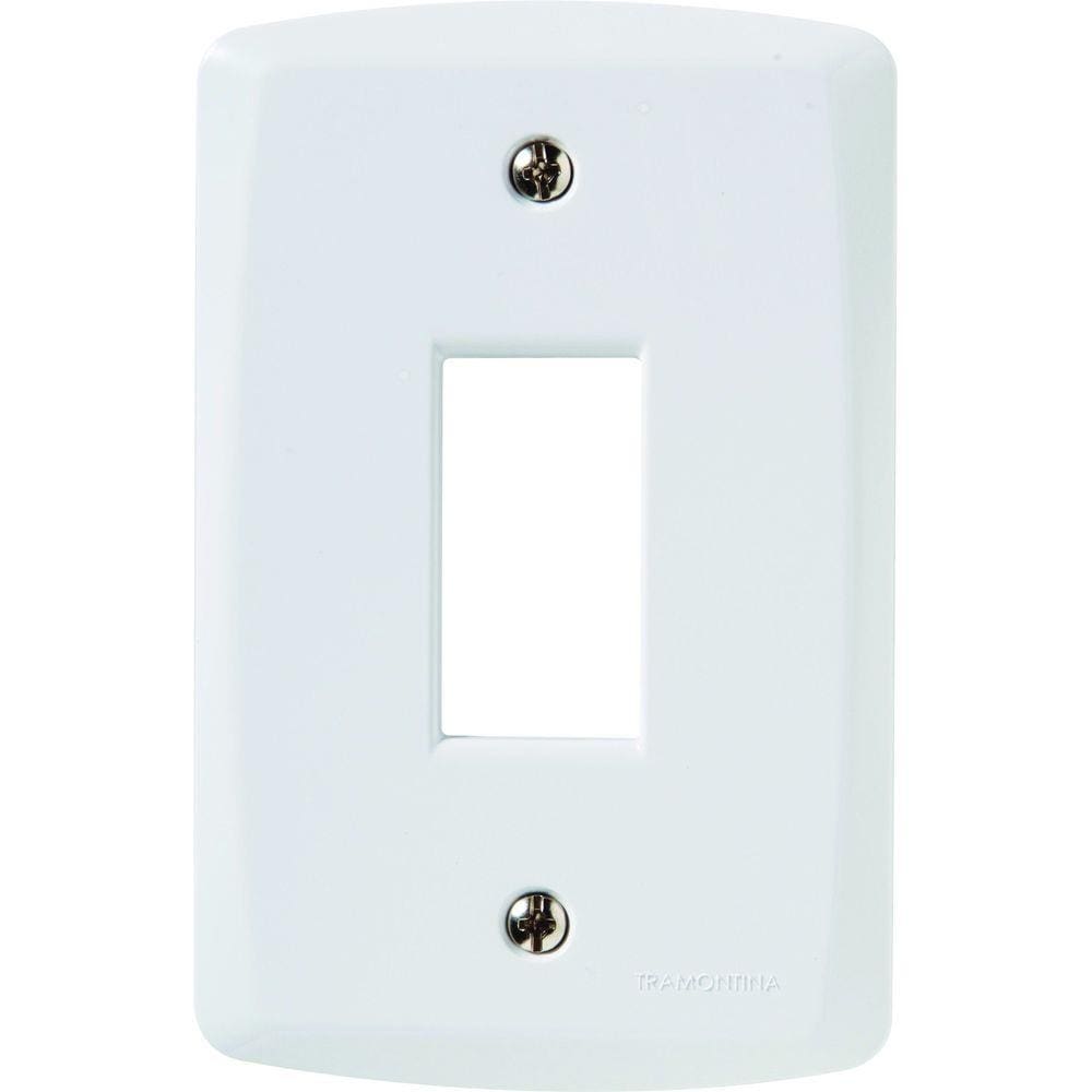 Placa Vertical 1 Conector 4X2 Tramontina Lux² Blanca Tramontina