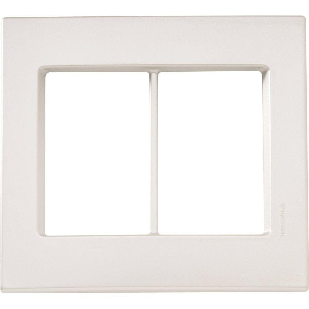 Placa 6 Postos 4x4 Tramontina IzyFlat Branco Pérola Tramontina