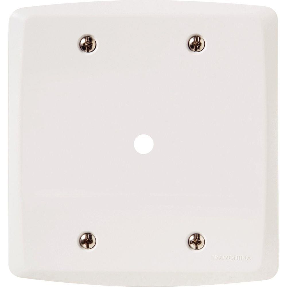 Placa com 1 Furo 9,5 mm 4x4 Tramontina Lux² Branca Tramontina