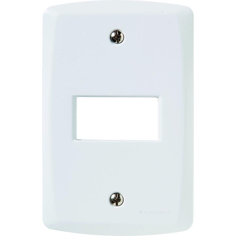 Placa Horizontal 1 Posto 4x2 Tramontina Lux² Branca Tramontina