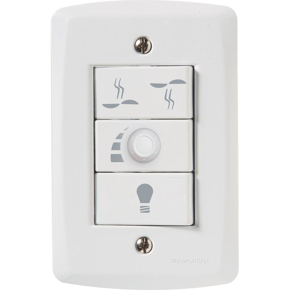 Conjunto 4x2 com Variador de Ventilador 220 V Tramontina Lux2 Branco Tramontina
