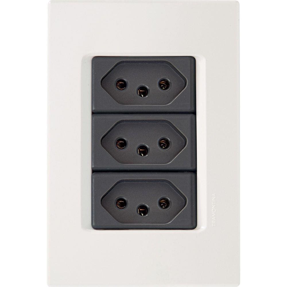Conjunto 4X2 - 3 tomadas 2P+T 20A 250V~ Tramontina