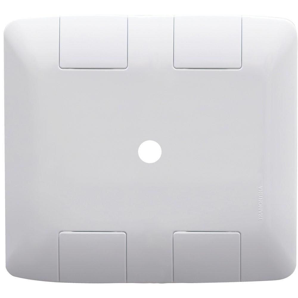 Placa com 1 Furo 9,5 mm 4x4 Tramontina Aria Branca Tramontina