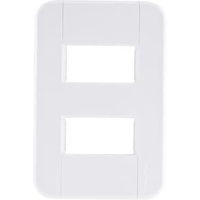 Placa 2 Postos Afastados 4x2 Tramontina Tablet Branca Tramontina