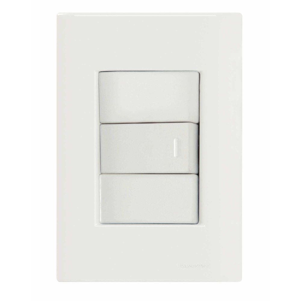 Conjunto 4x2 com 1 Interruptor Simples 10 A 250 V Tramontina Giz Branco Tramontina