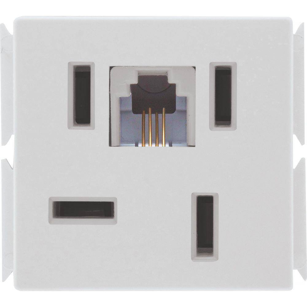 Módulo para Tomada de Telefone 4P e RJ11 Tramontina Aria Branco Tramontina