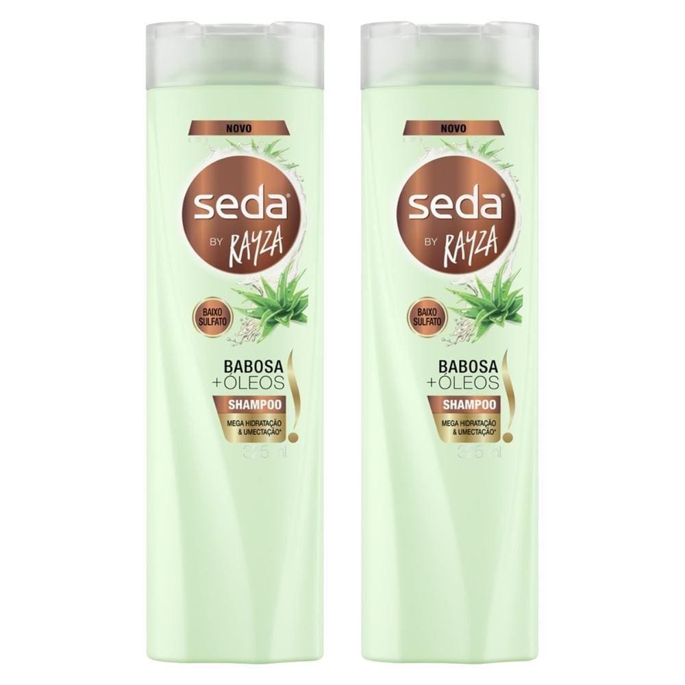 Kit 2 Shampoos Seda Babosa e Óleos by Rayza 325ml