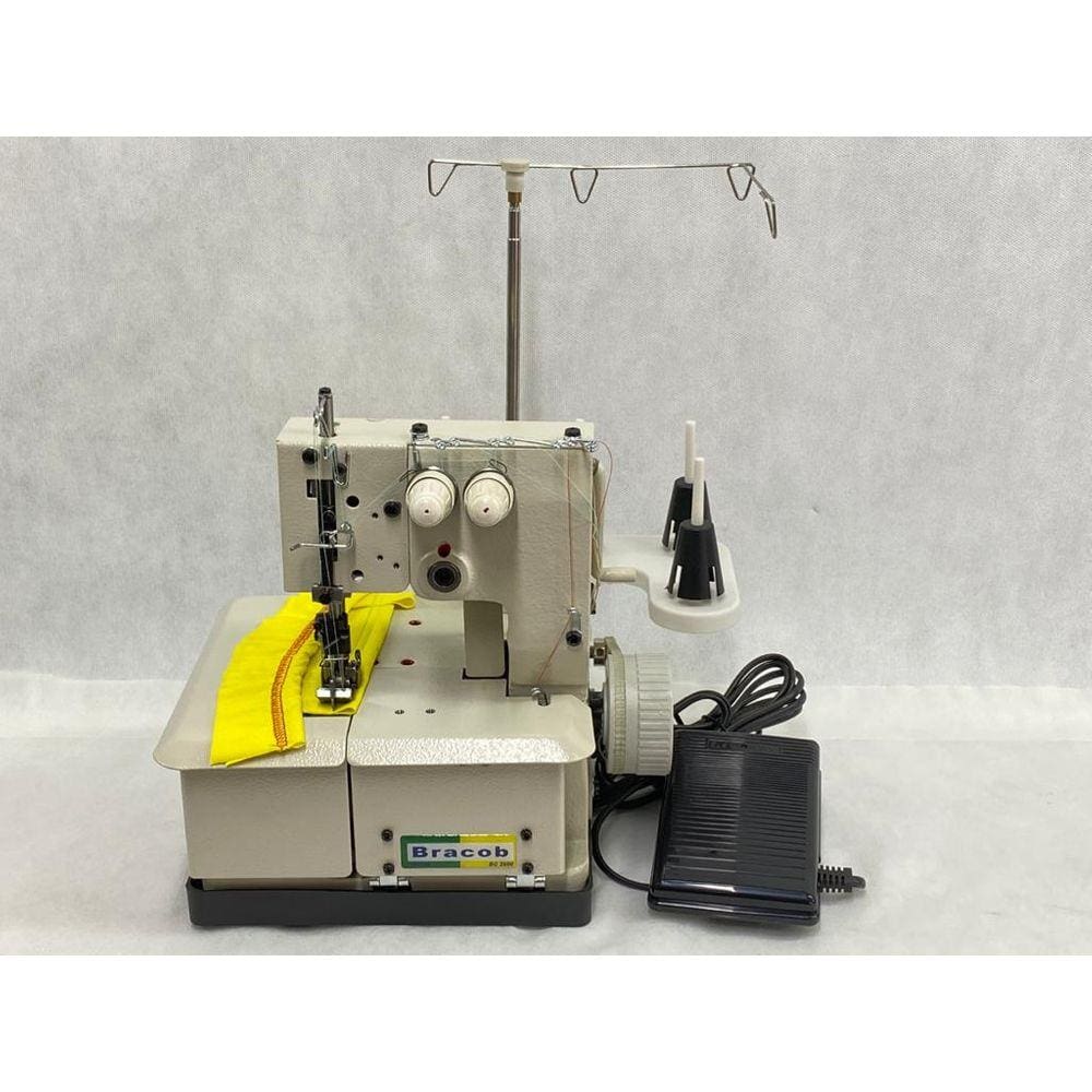 MÁQUINA GALONEIRA PORTATIL BRACOB 2 AGULHAS BC-2600 +itens