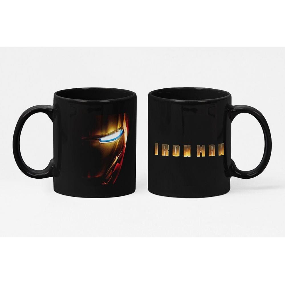 Caneca ECF Iron Man / Homem de Ferro Porcelana Preta 325ml