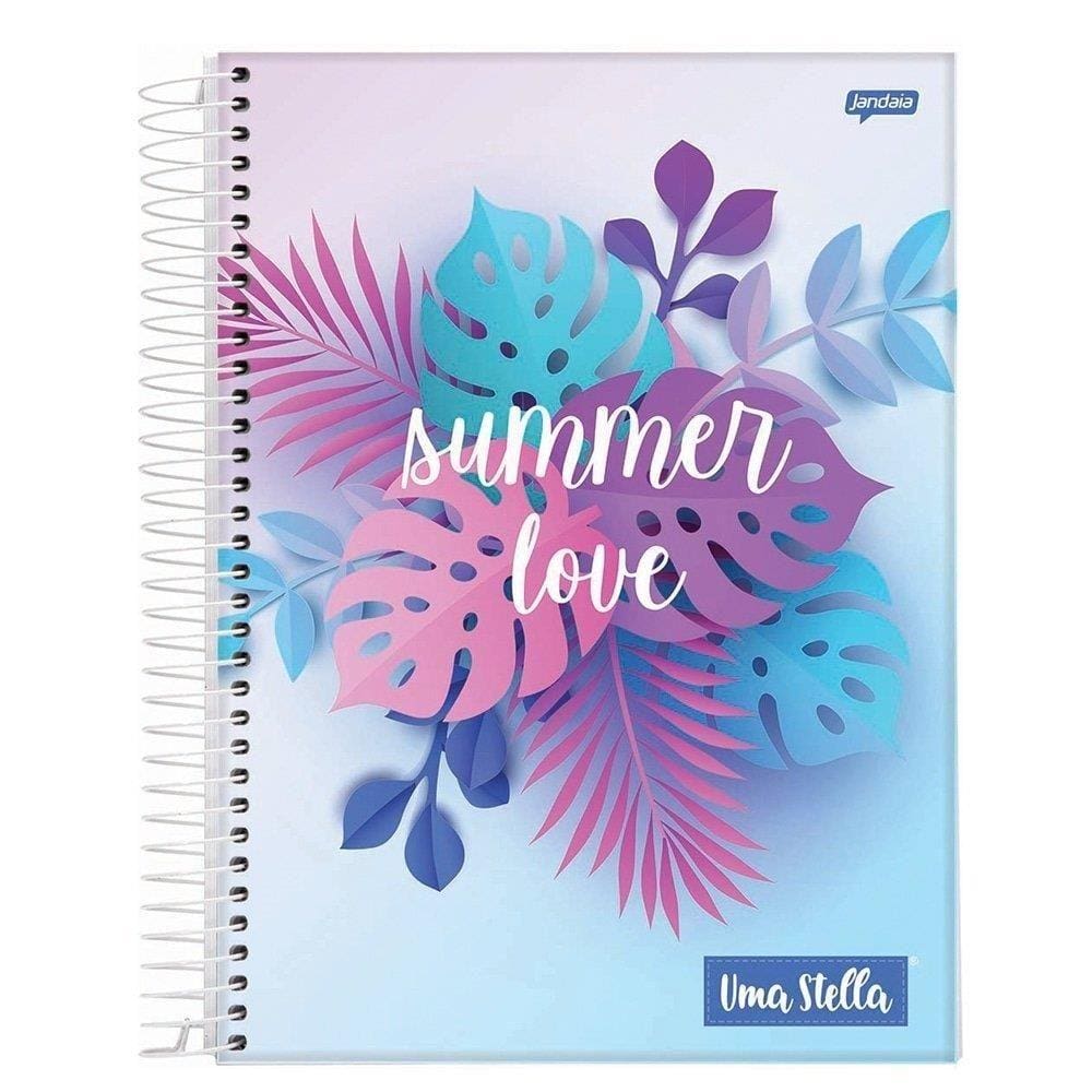 Caderno Espiral Jandaia Universitário Capa Dura 10 Matérias Stella 160 Folhas ¿ Embalagem com 4 Unidades
