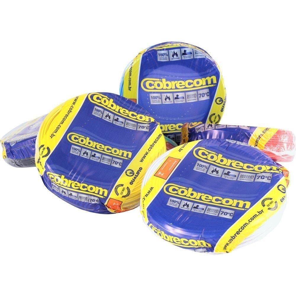 Cabo Flexível Cobrecom 750V Antichama 4mmx100m Preto