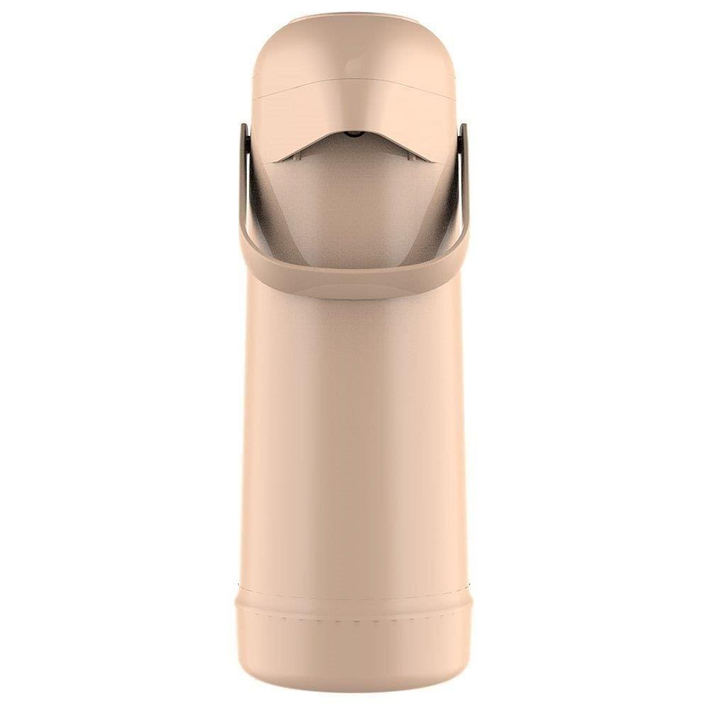 Garrafa Termolar Magic Pump, 1 Litro, Pressão, 8700 Bege
