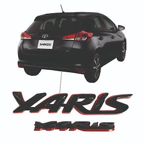 Emblema Nome Para Carro Preto Red Line Yaris