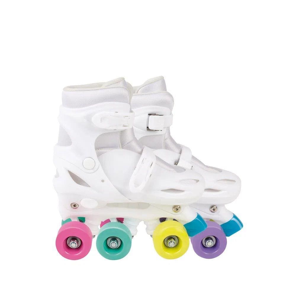 Patins Color  Mor Tamanho Regulável M (34-37) Branco
