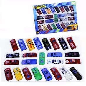 Kit com 25 Mini Carros Coleção Esporte Plástico