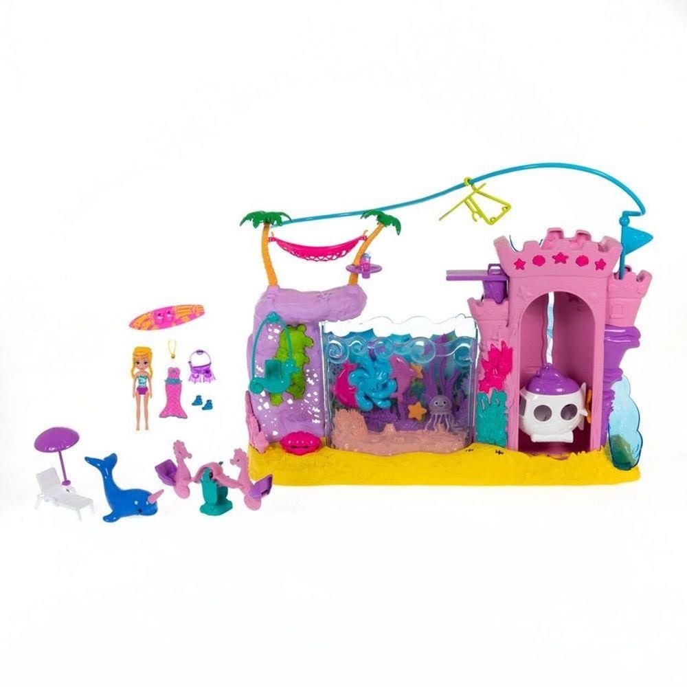 Boneca O Com Cenario Polly Pocket Aventuras De Sereia Mattel
