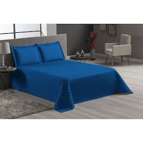 Jogo De Cama Casal Queen Veneza 4 Peças Azul Royal