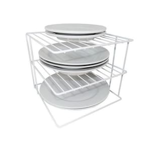 Organizador De Pratos Elegance Quadrado Reforçado Branco
