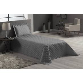 Cobre Leito Cinza Com Lençol Matelado Para Cama Solteiro
