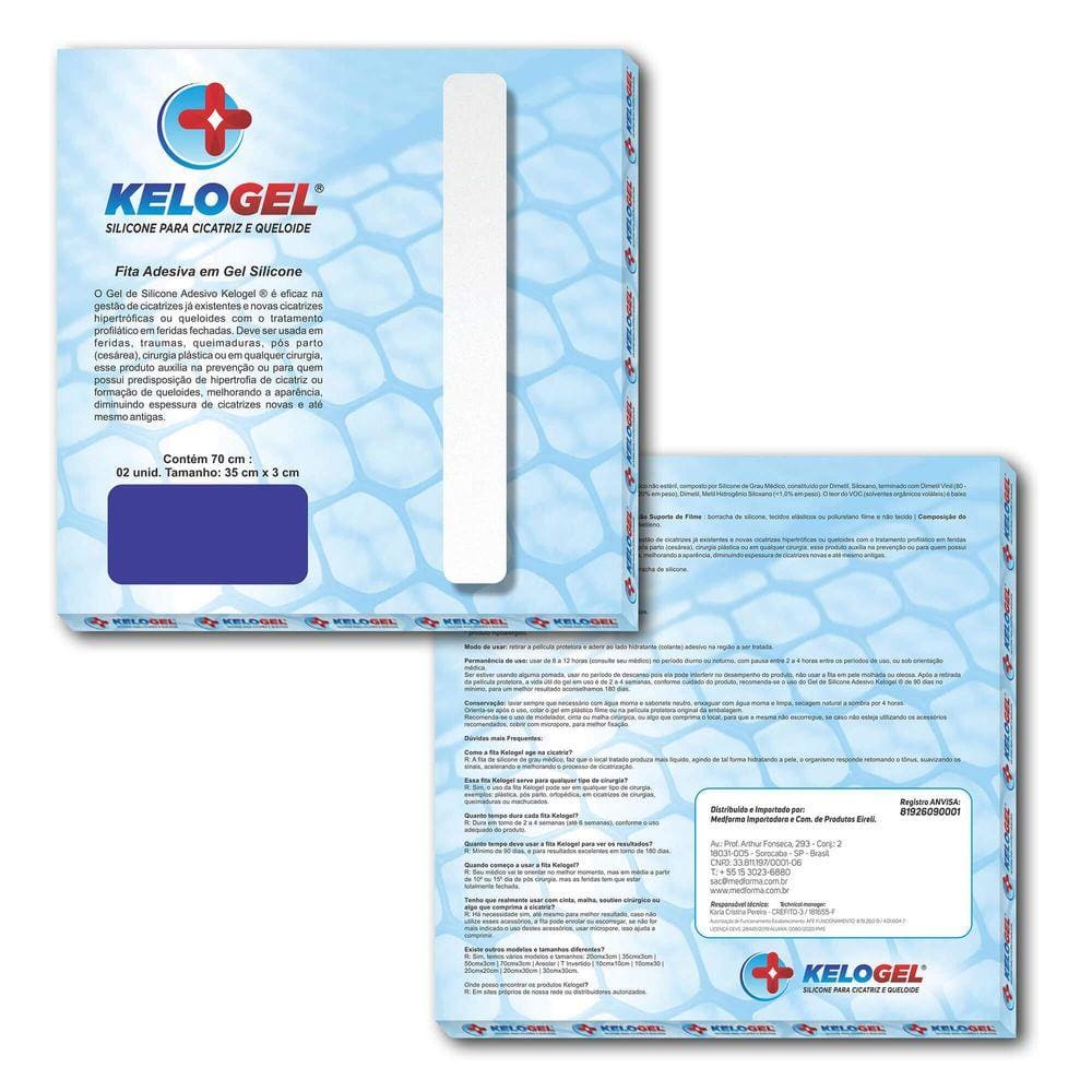 Kit 9 - 1 Fita Silicone 50Cm + 1 Fita Silicone 70Cm Kelogel