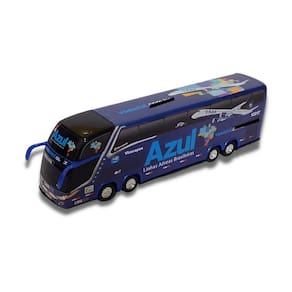 Brinquedo Miniatura De Ônibus Azul Linhas Aéreas 30Cm