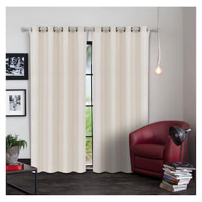 Cortina Para Sala Quarto Rústica Veneza 2,60 x 1,70 m Chino Com Ilhós