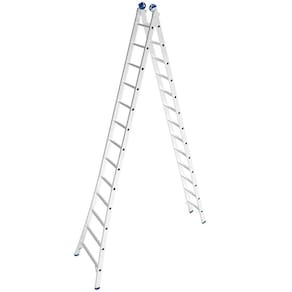Escada de alumínio extensível 2 x 15 degraus 5,05 x 8,65m Real Escadas