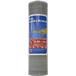 Tela Coleira Branca para Viveiro 1/2 x 26 x 1,00m 50m