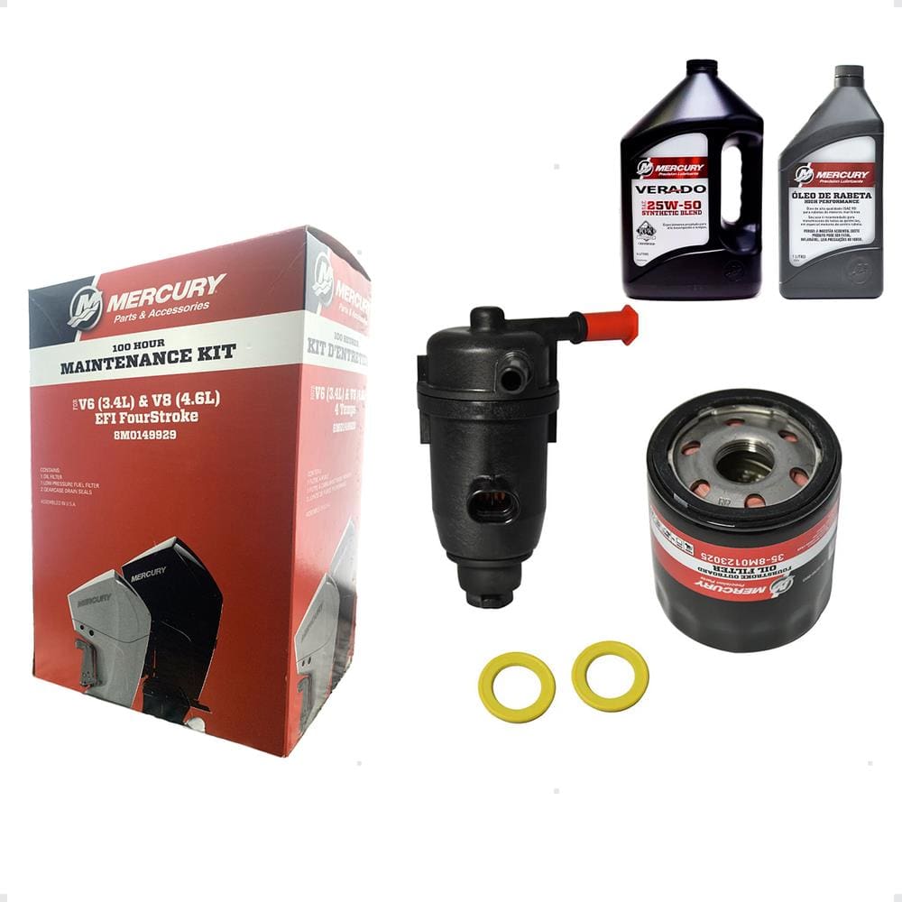 Kit Completo Manutenção Mercury V6 3.4L e V8 4.6L 100 Horas