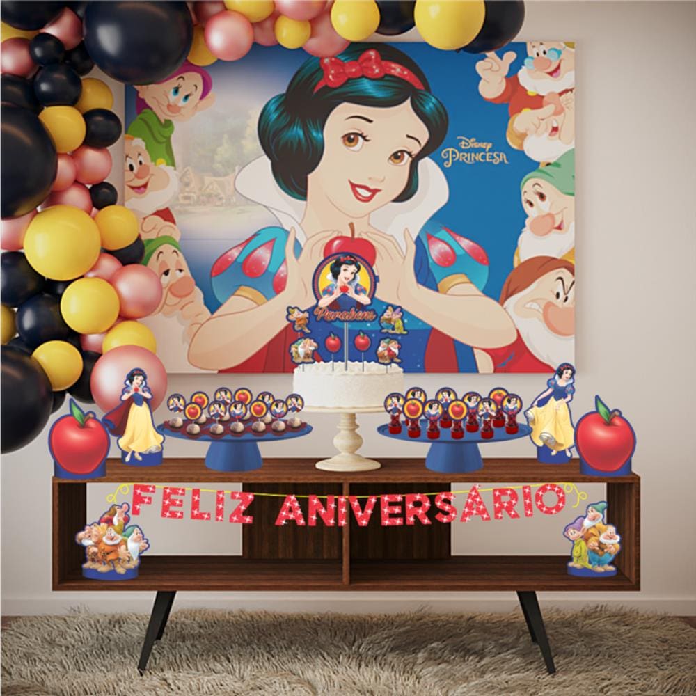 Kit Festa Facil Branca De Neve Em Eva Licenciado Disney