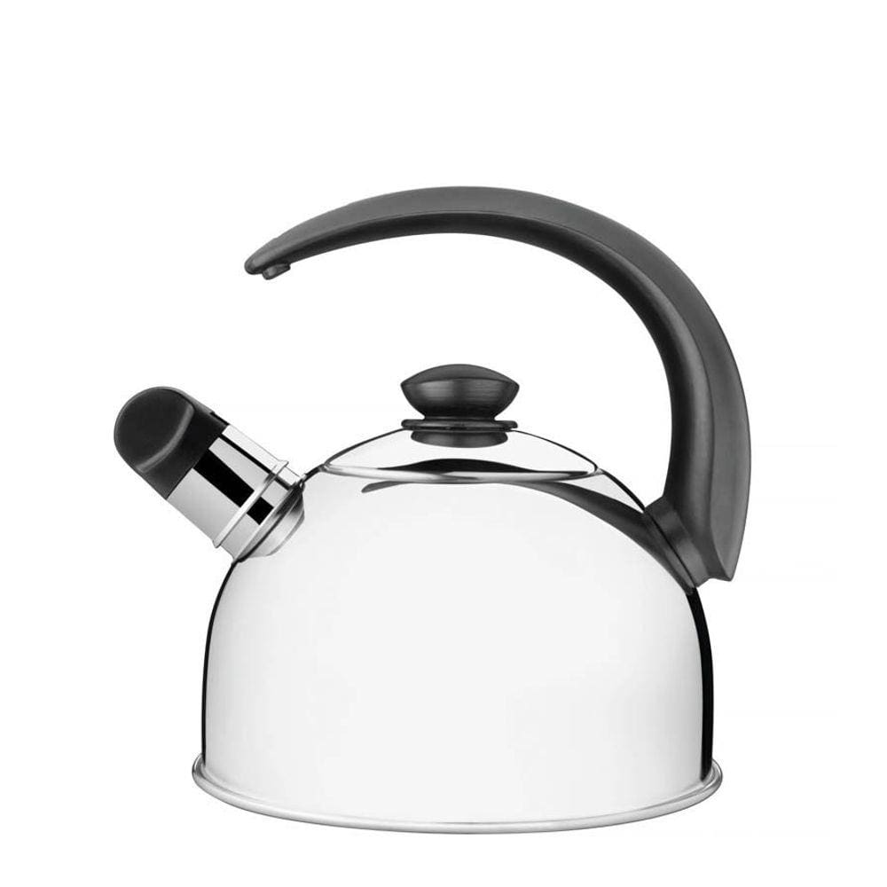 Chaleira Tramontina com Apito em Aço Inox Cabo Preto 2,1  L Tramontina