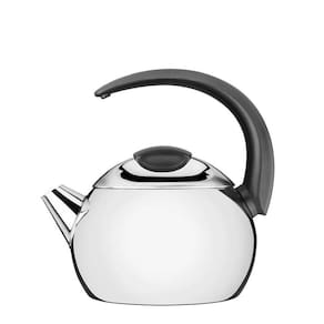 Chaleira Tramontina em Aço Inox Cabo Preto 18 cm 2,2 L Tramontina