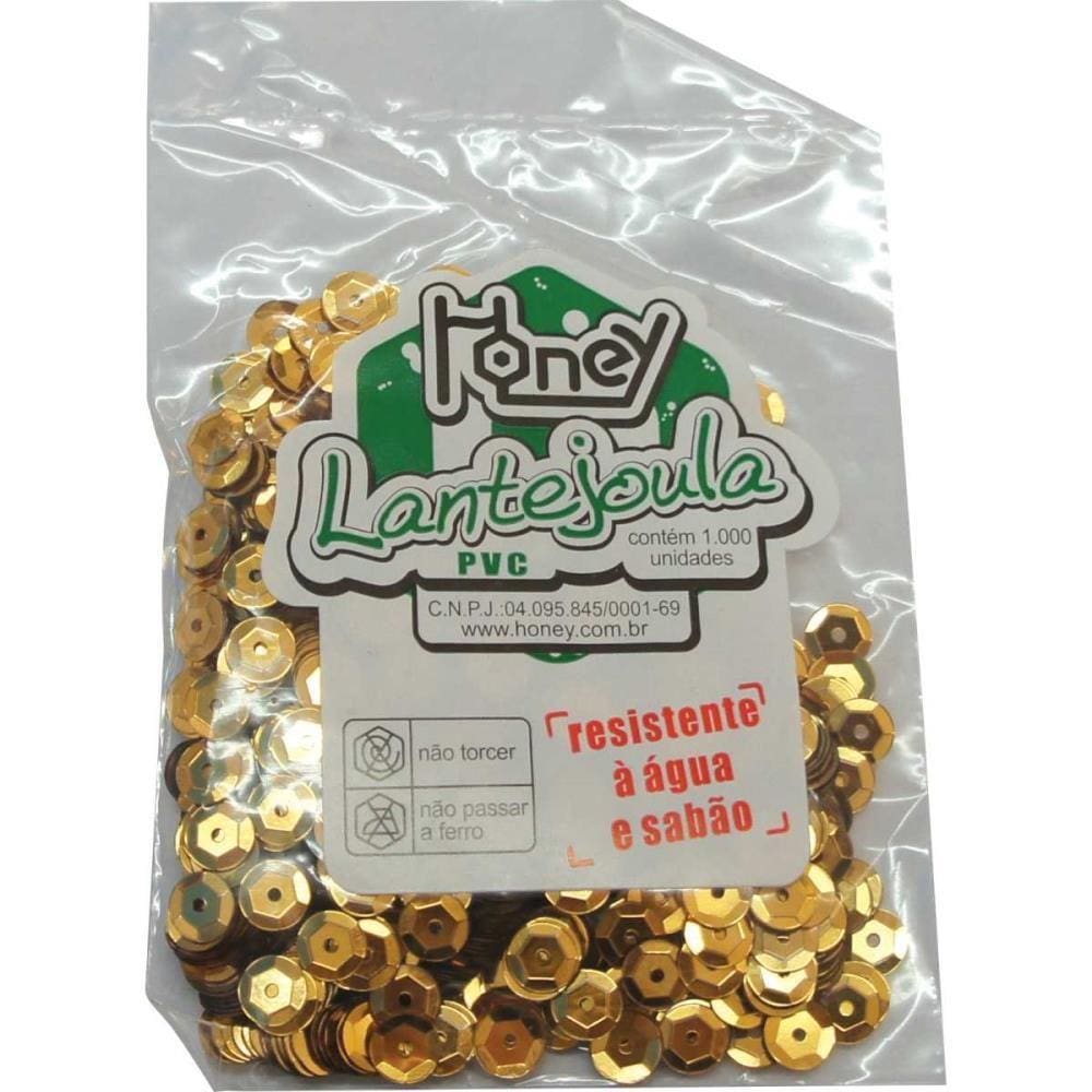 Lantejoula Metalizada Ouro N.06 Com 1000Un