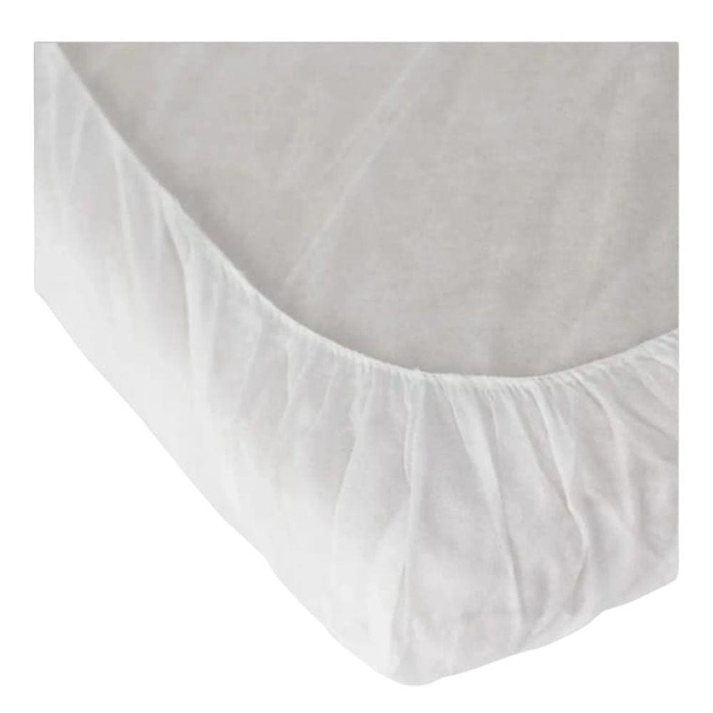 Lençol Tnt Branco Com Elástico Total 2,20 X 1,40Mts 50 Un