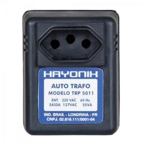 Auto Transformador Parede 220/127vac 50va Trp 5011 Preto Hayonik