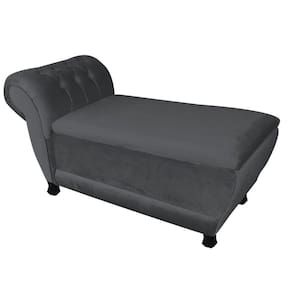 Recamier Goya Veludo Grafite