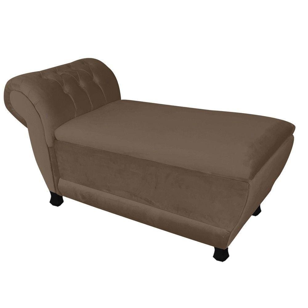 Recamier Goya Veludo Marrom