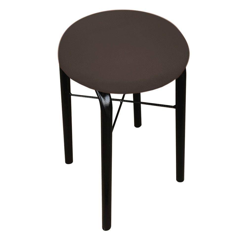 Banqueta Baixa Manu Suede Marrom