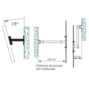 Suporte Articulado 3 Movimentos Smart Tv Led 50 4K