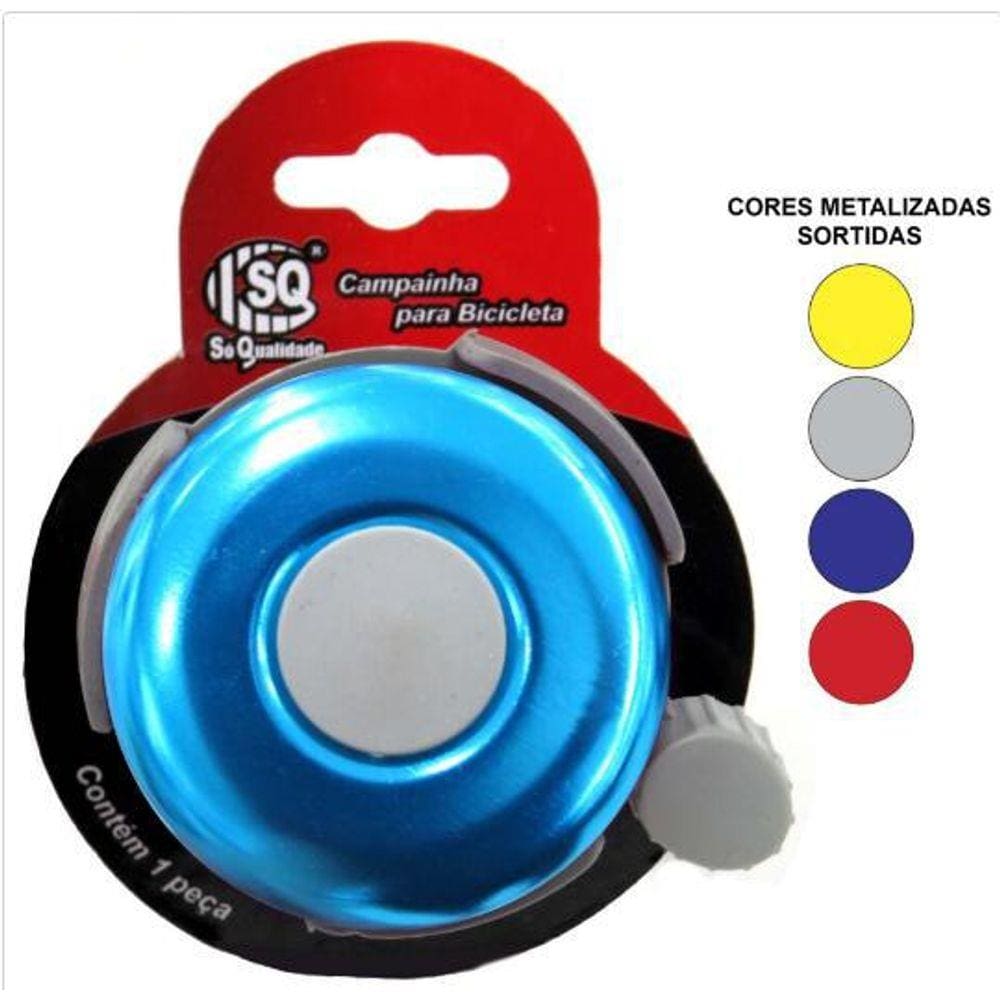Buzina Campainha Bicicleta Tipo Trim 8Cm Cores Sortidas